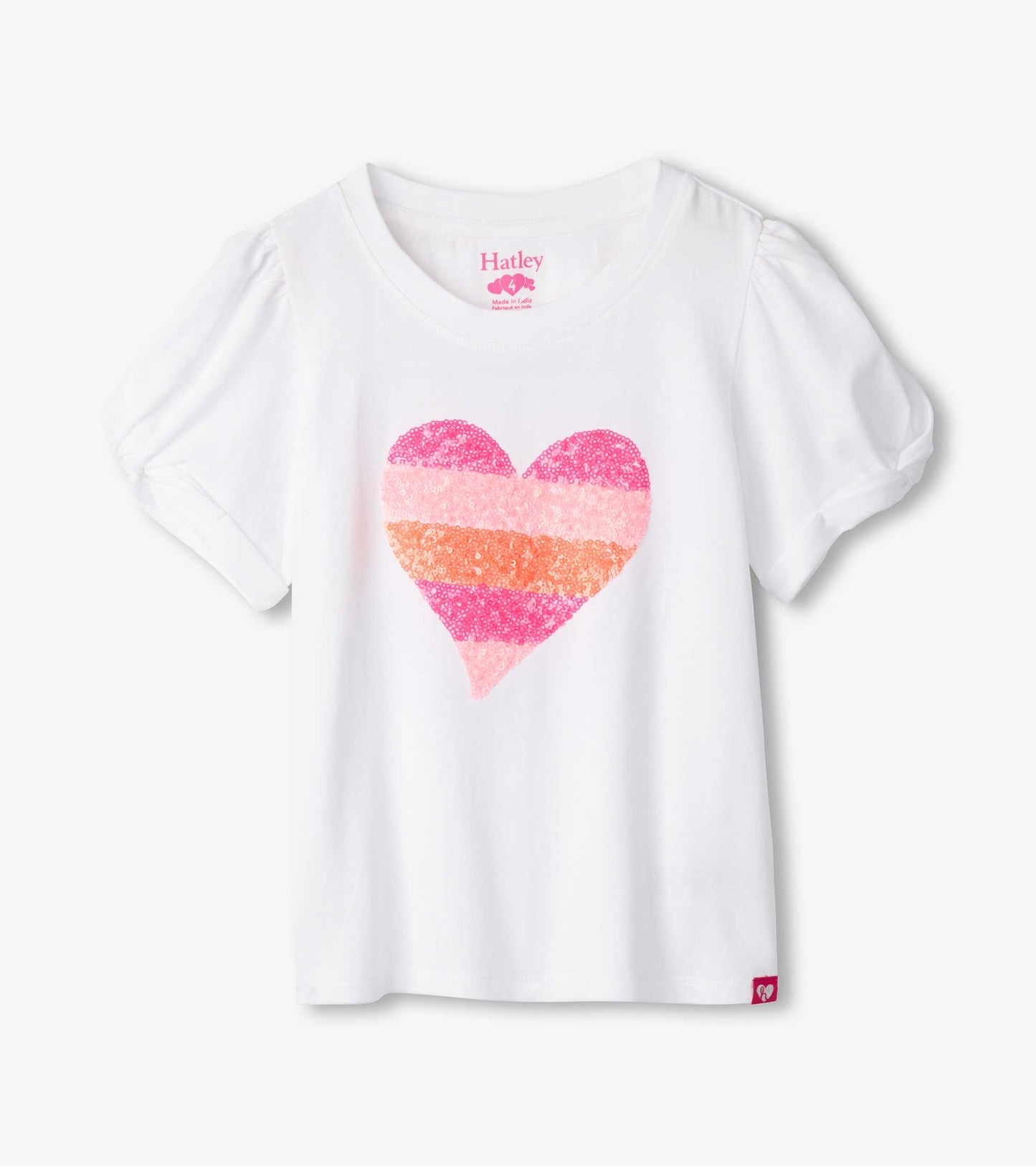 Double Hearts Twisted Sleeve Shirt