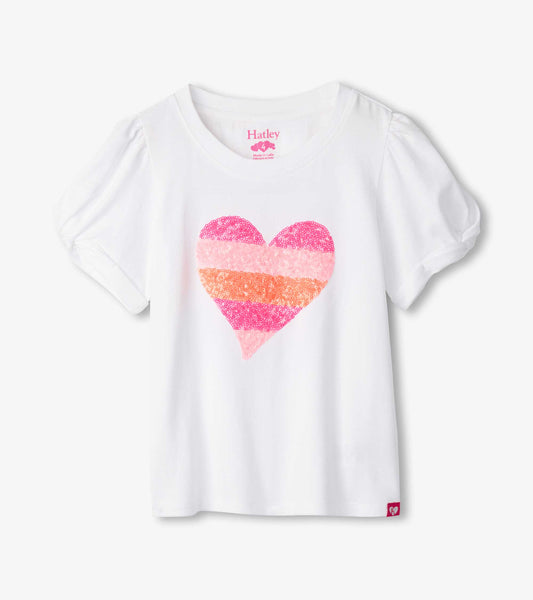 Double Hearts Twisted Sleeve Shirt