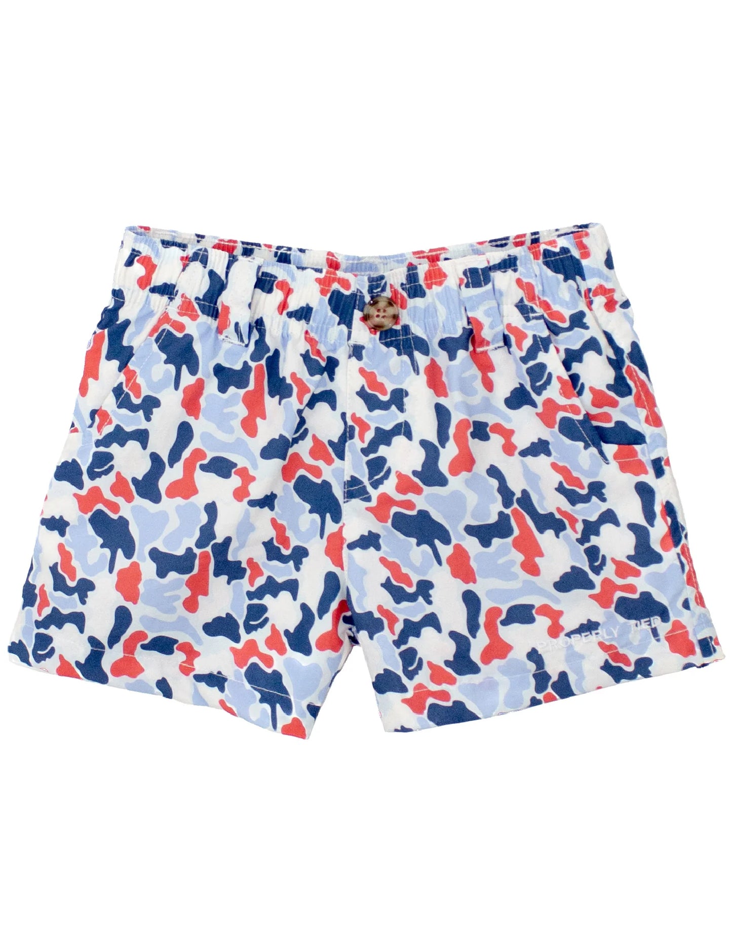 red white and blue camo boy shorts
