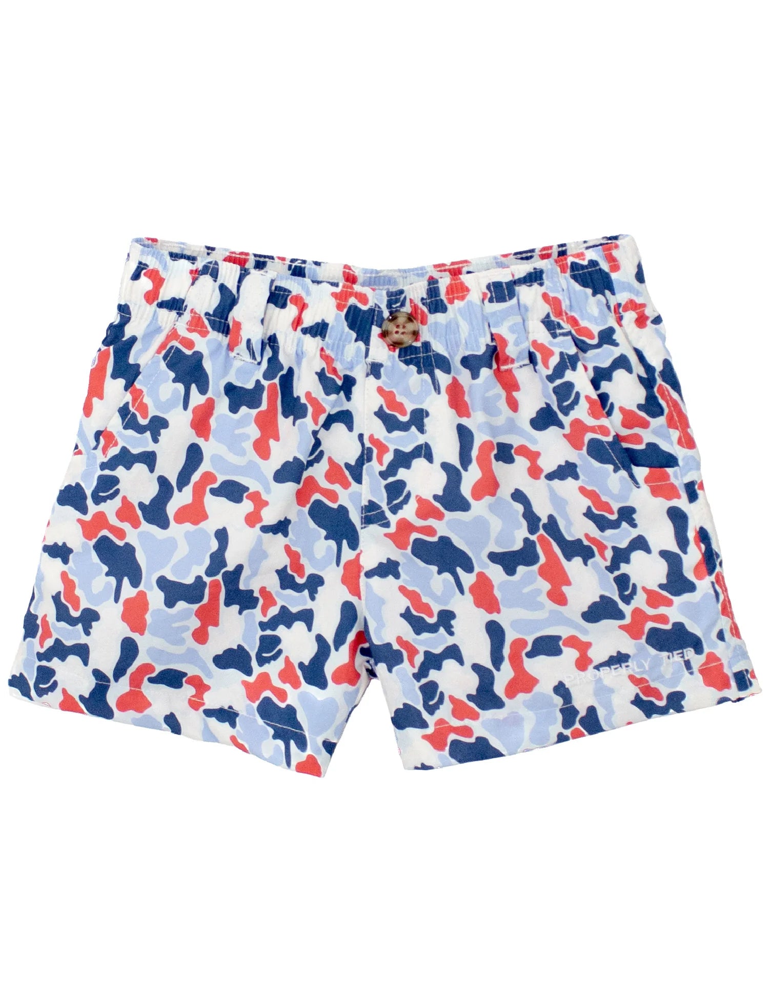 red white and blue camo boy shorts
