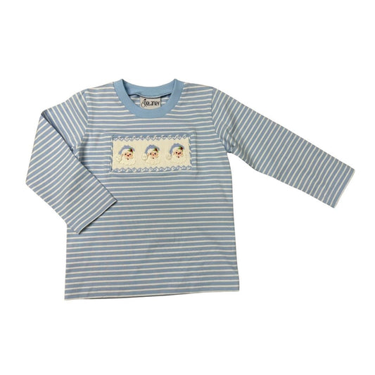 Striped Smocked Santa Shirt