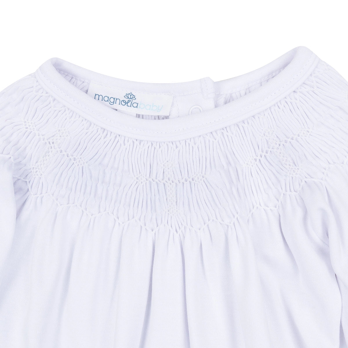 Smocked Cross Bishop Gown - White